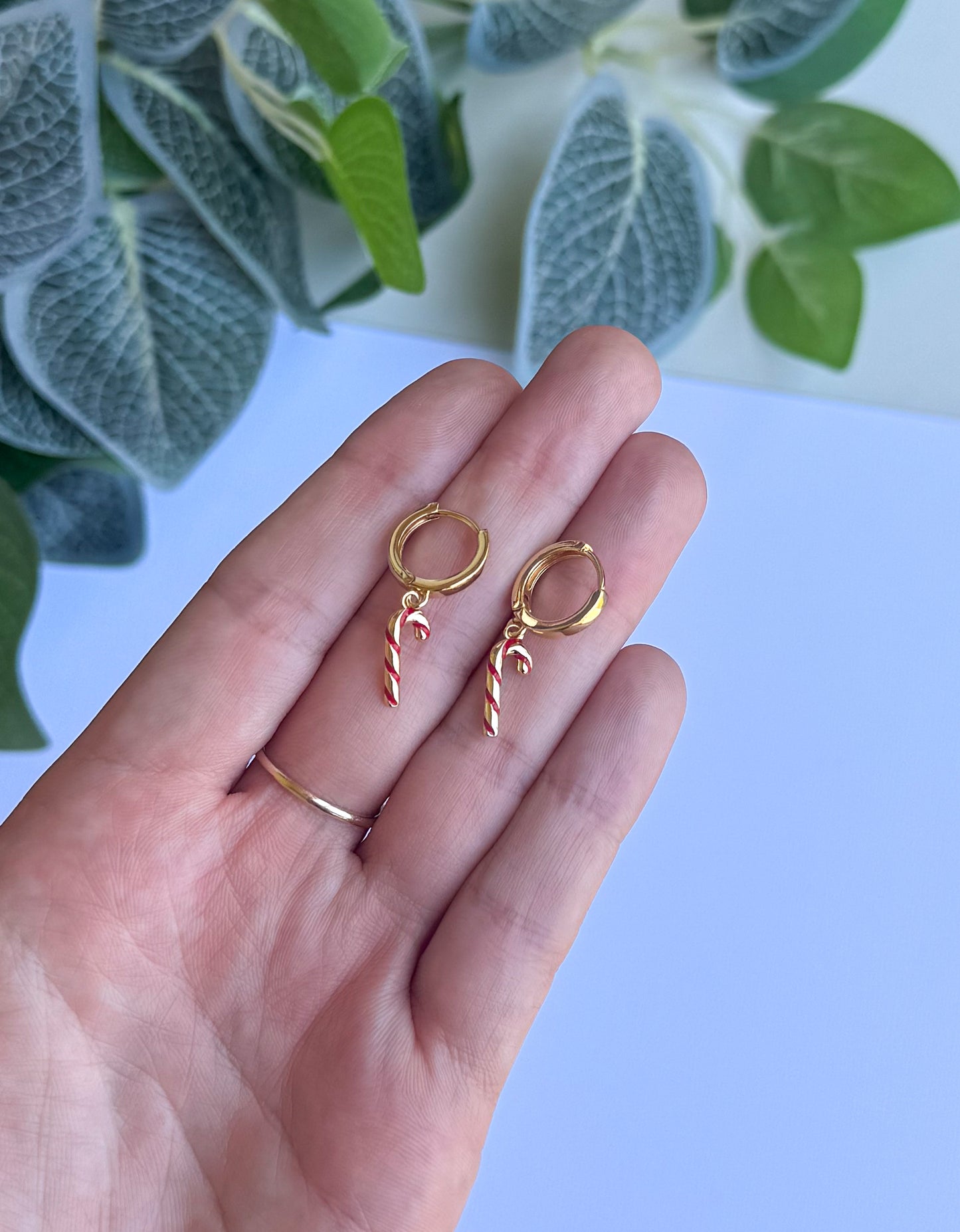 Gold Candy Cane Huggies