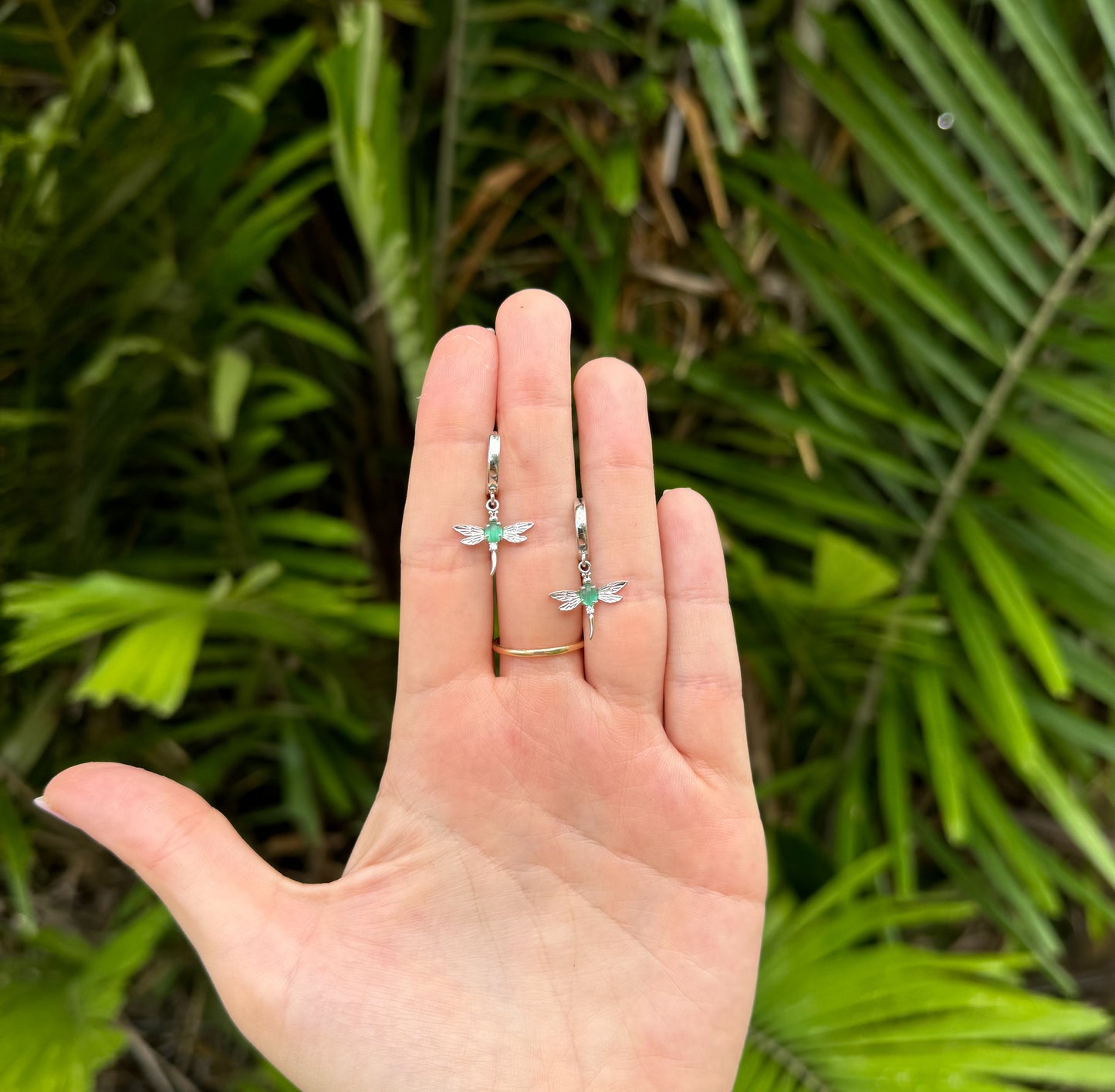 Silver Dragonfly Huggies