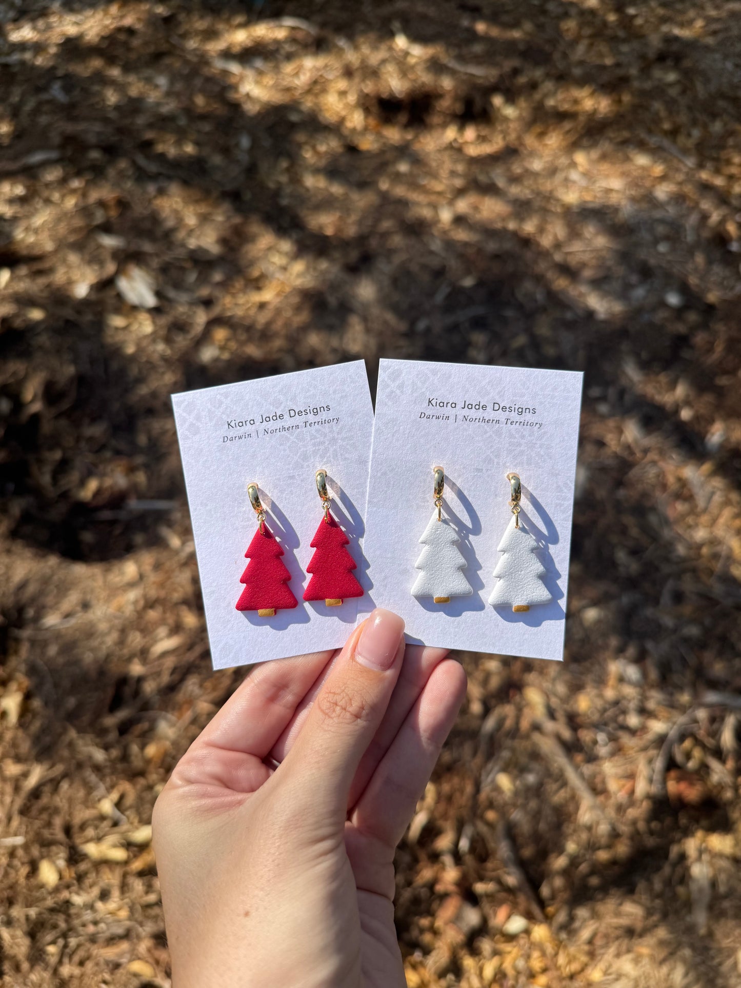 Red & White Christmas Tree Dangles