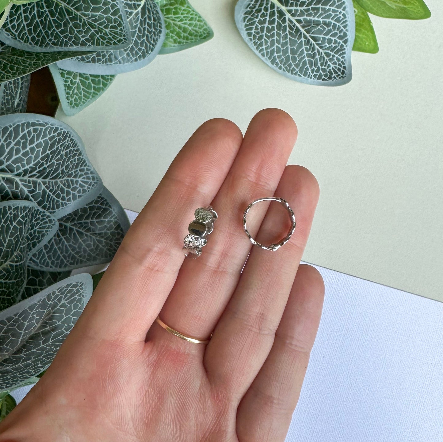 Silver Textured Everyday Huggies