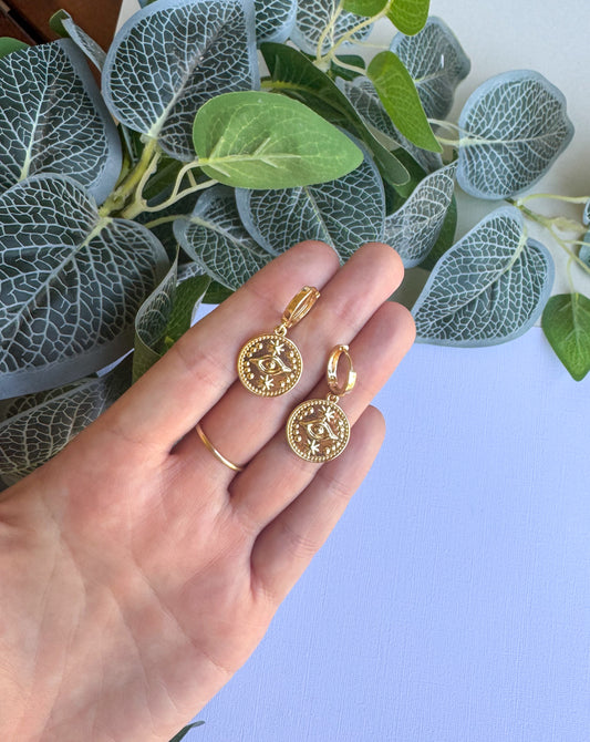 Gold Eye Coin Huggies
